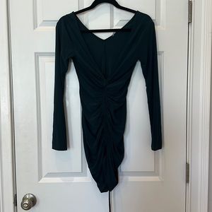 Forest green dress, worn 2x